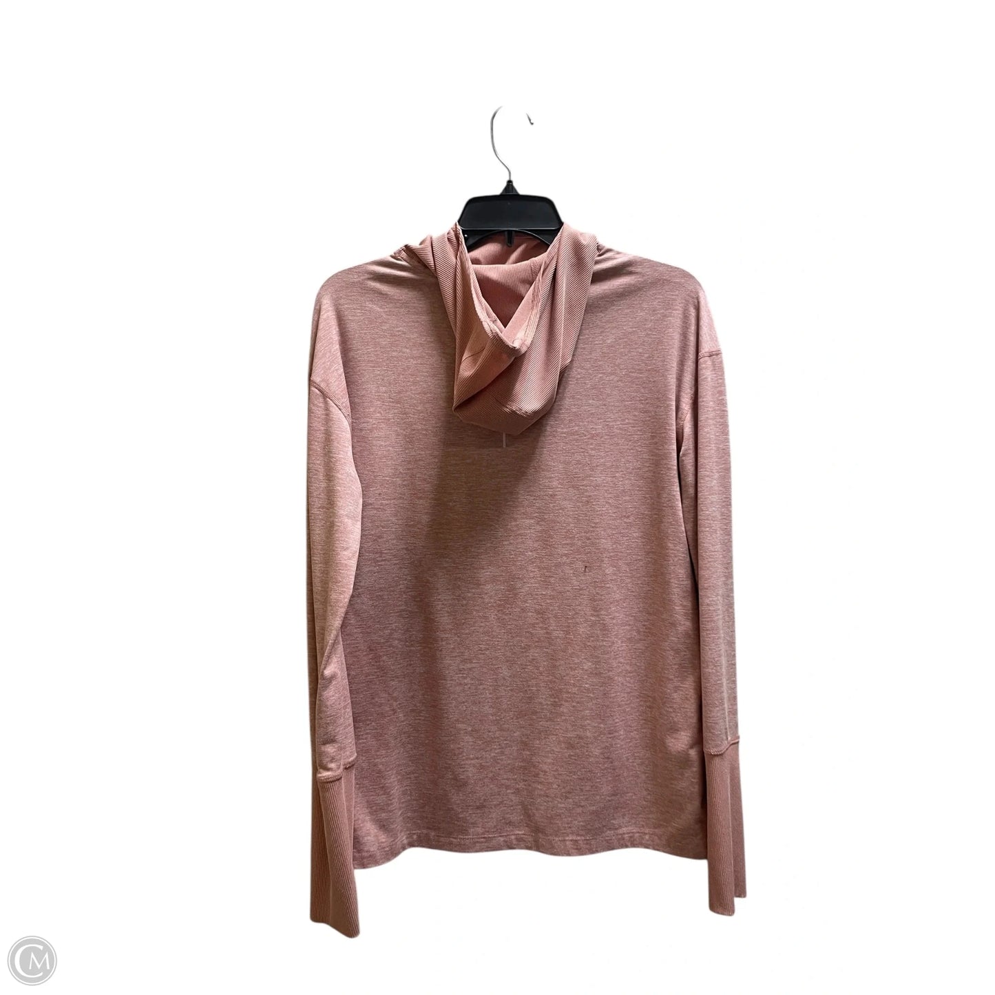 Athletic Top Long Sleeve Hoodie By Nike Apparel In Pink, Size: M