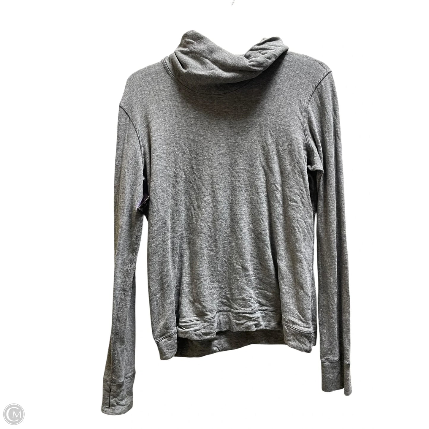 Athletic Top Long Sleeve Collar By Lululemon In Grey, Size: S