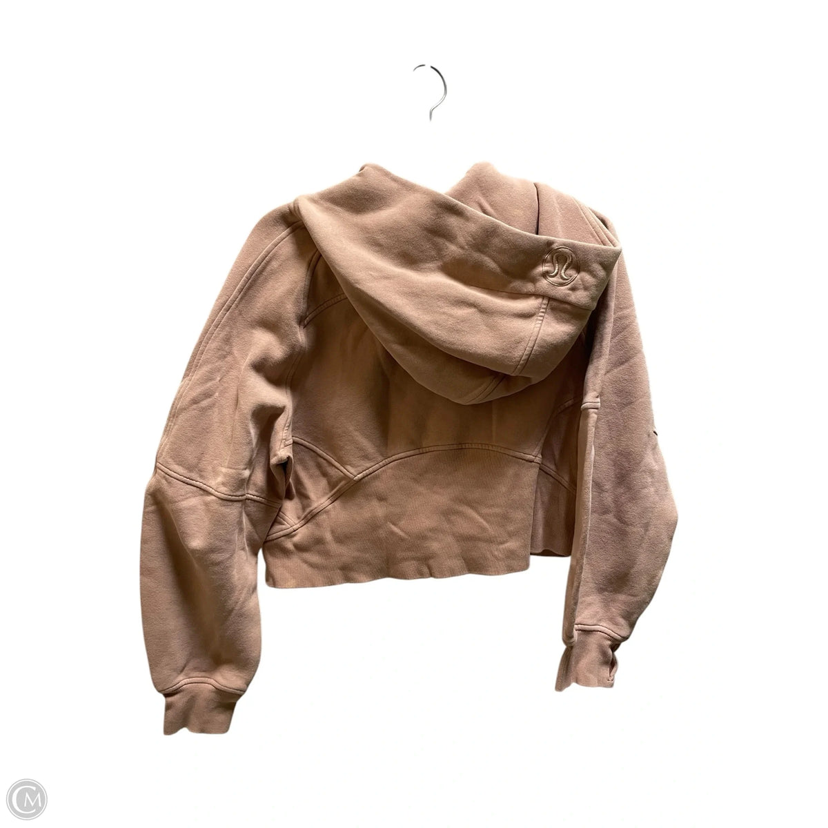 Athletic Sweatshirt Hoodie By Lululemon In Orange, Size: M