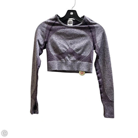 Athletic Top Long Sleeve Collar By Gym Shark In Purple, Size: M
