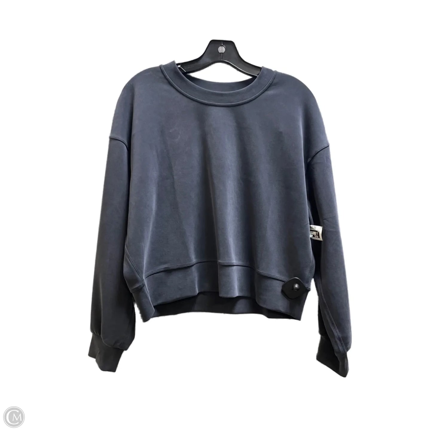 Athletic Top Long Sleeve Collar By Lululemon In Grey, Size: S