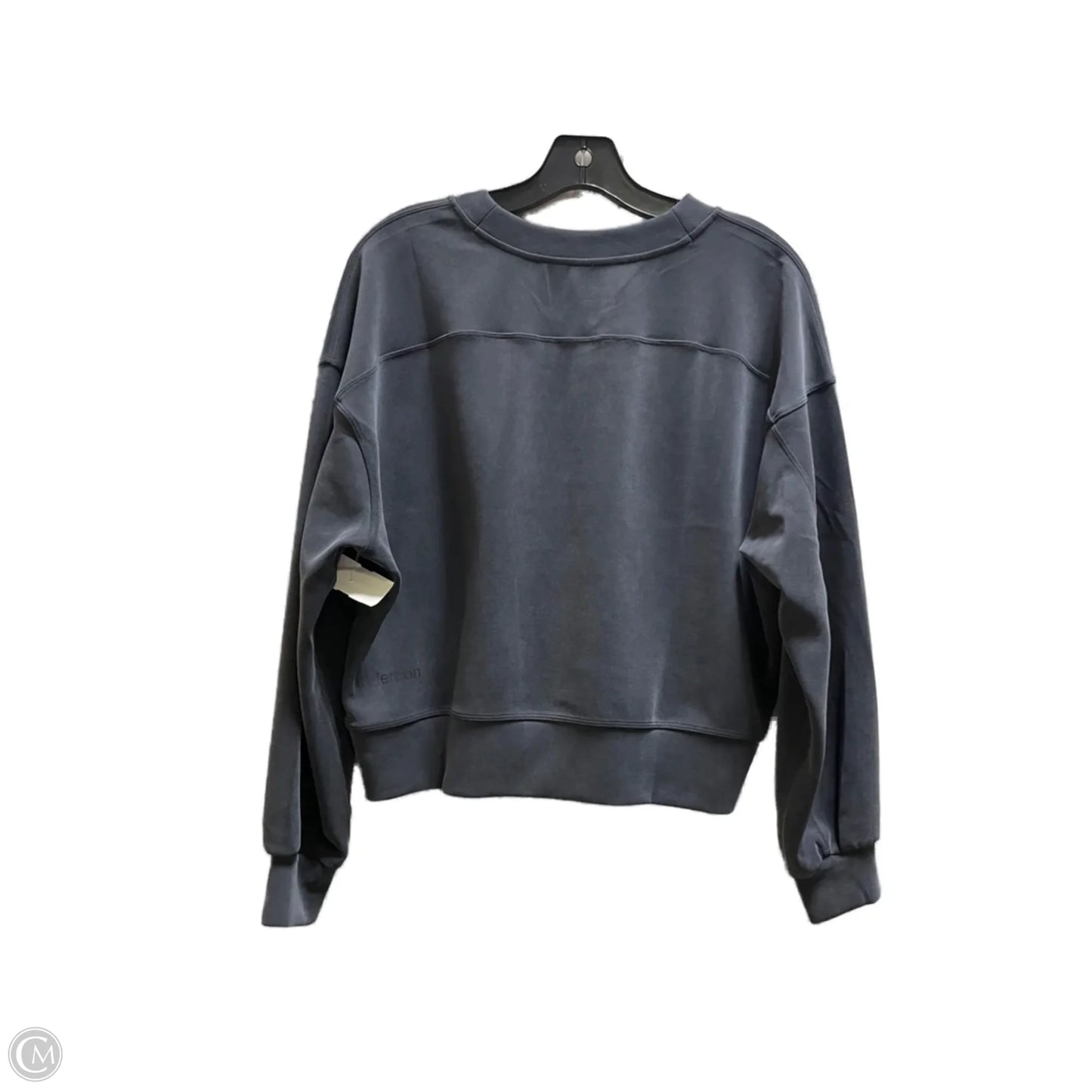 Athletic Top Long Sleeve Collar By Lululemon In Grey, Size: S