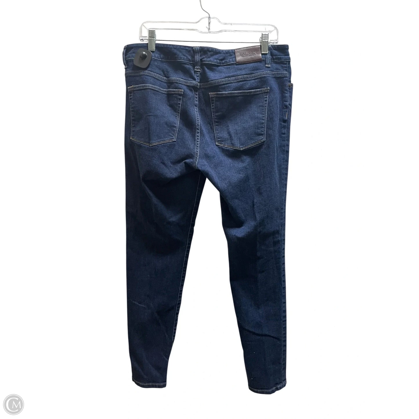 Jeans Skinny By Lauren By Ralph Lauren In Blue Denim, Size: 14