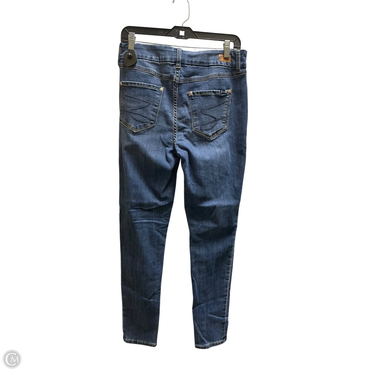 Jeans Skinny By Seven 7 In Blue Denim, Size: 8