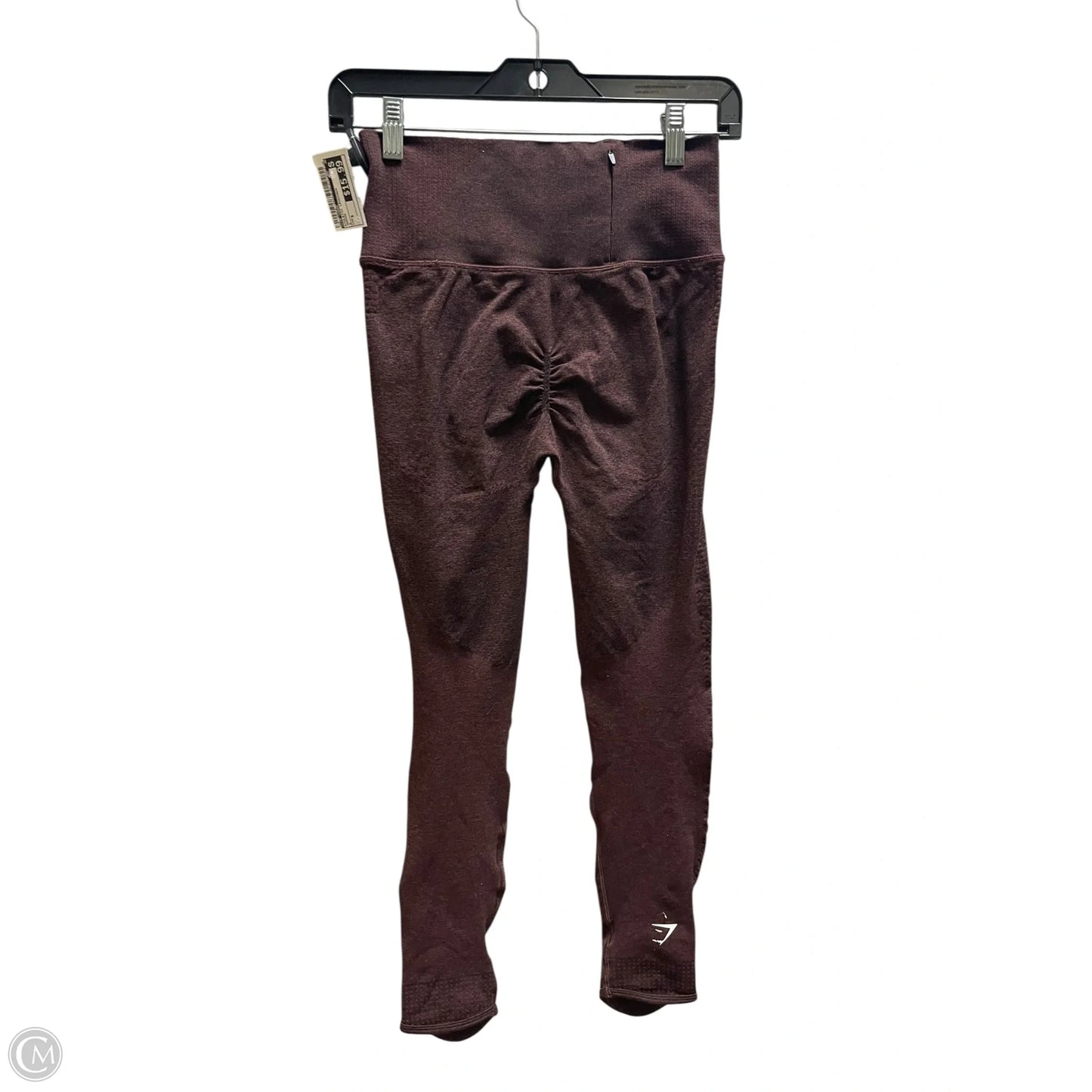 Athletic Leggings By Gym Shark In Maroon, Size: S
