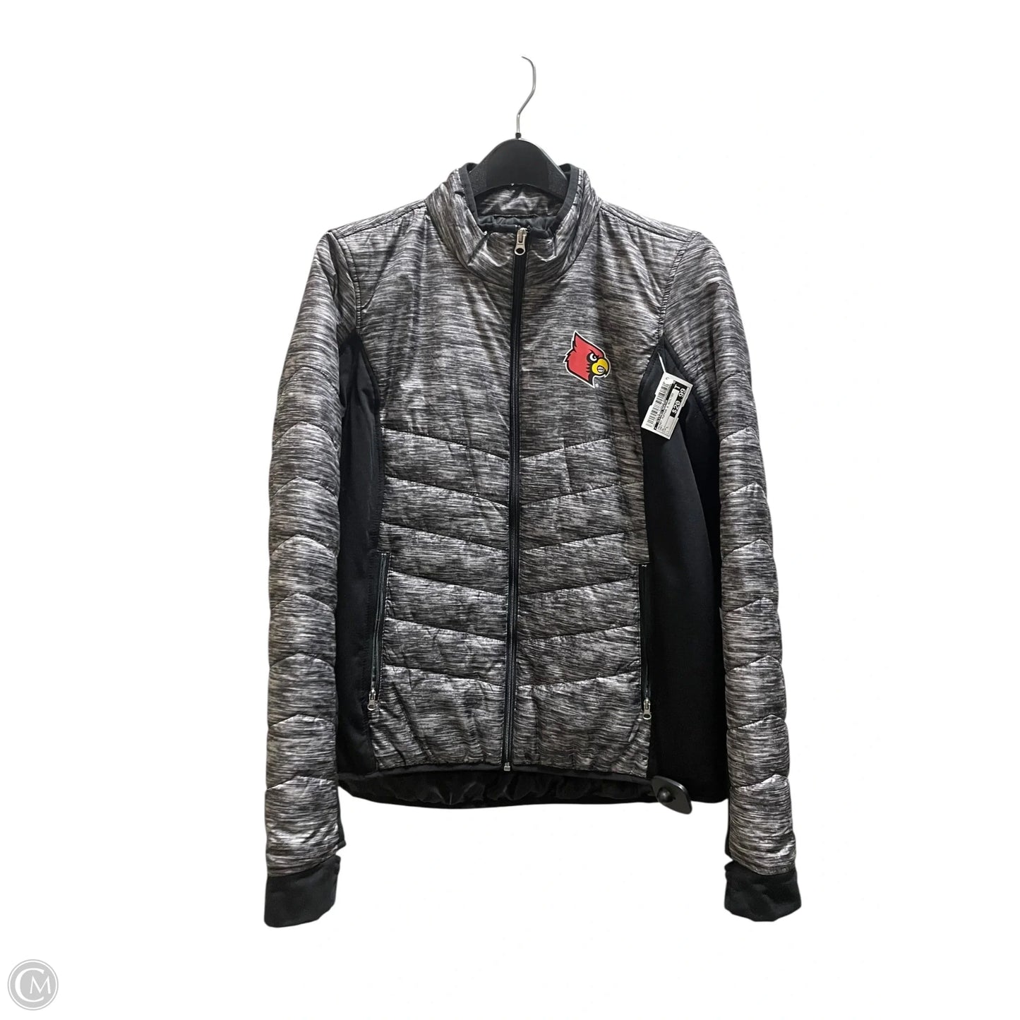 Jacket Puffer & Quilted By Clothes Mentor In Grey, Size: L