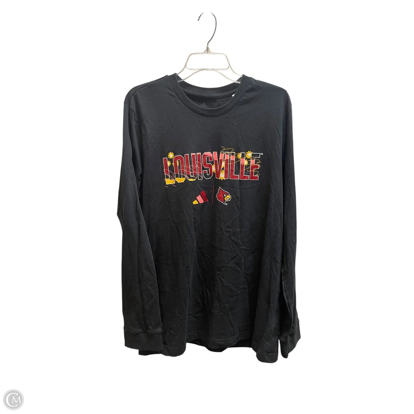 Top Long Sleeve By Adidas In Black, Size: L