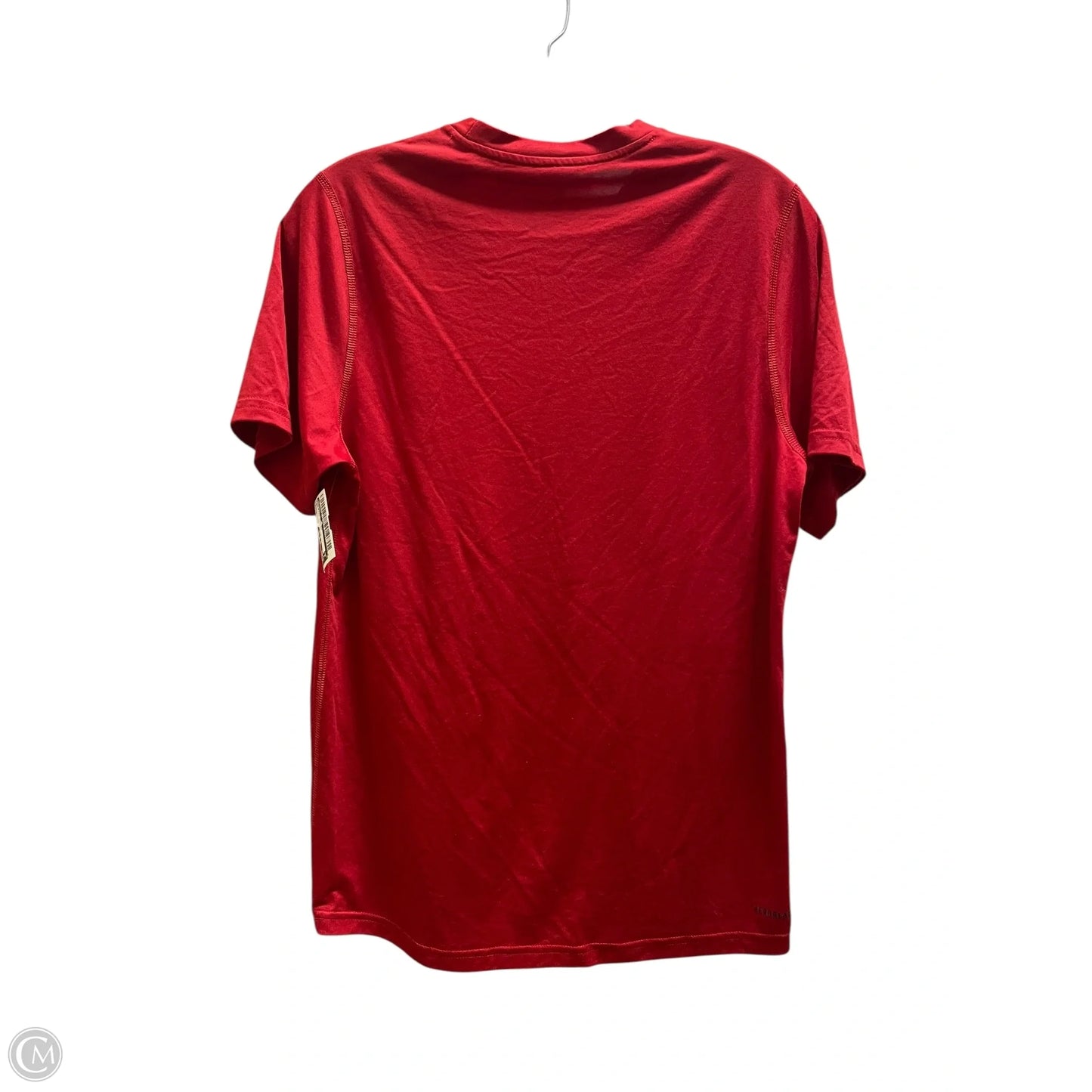 Athletic Top Short Sleeve By Adidas In Red, Size: S