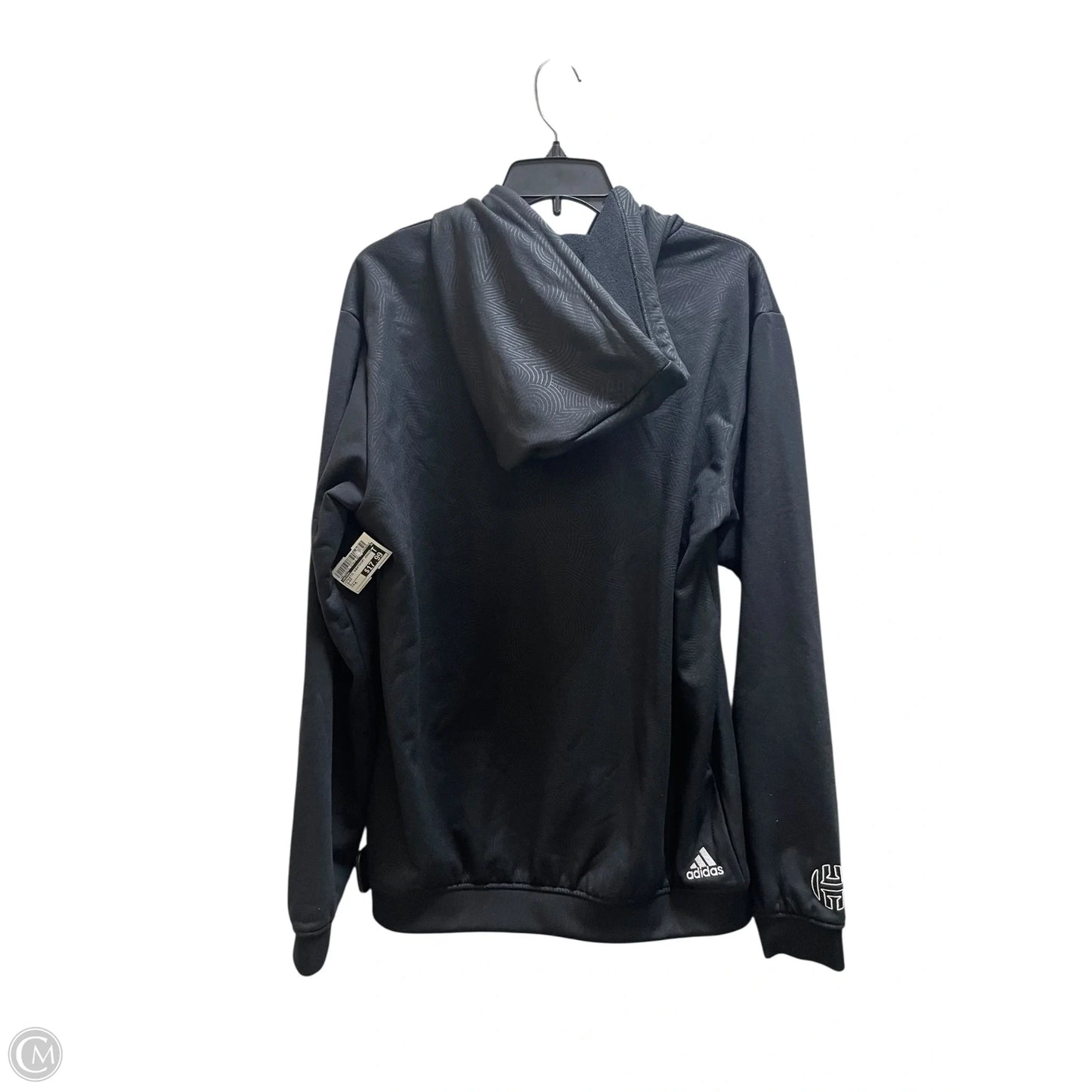 Athletic Sweatshirt Hoodie By Adidas In Black, Size: M