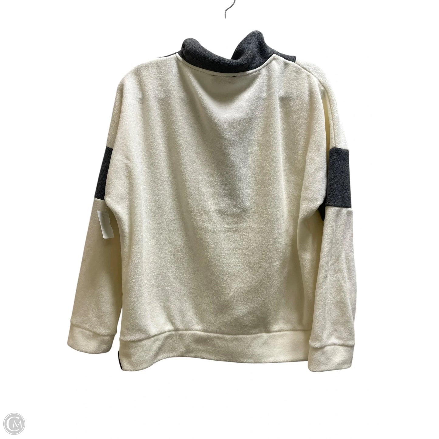 Sweatshirt Collar By Clothes Mentor In Cream, Size: M