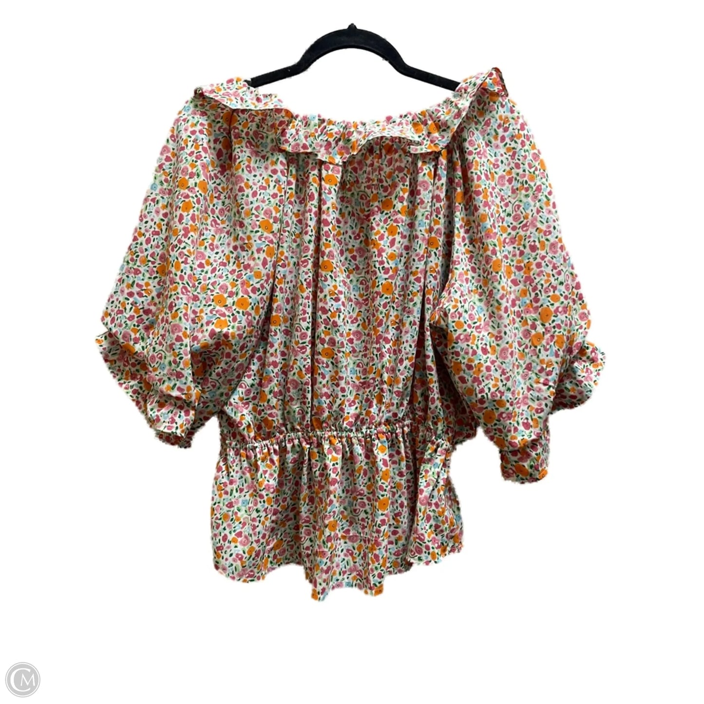 Top Short Sleeve By Entro In Floral Print, Size: L