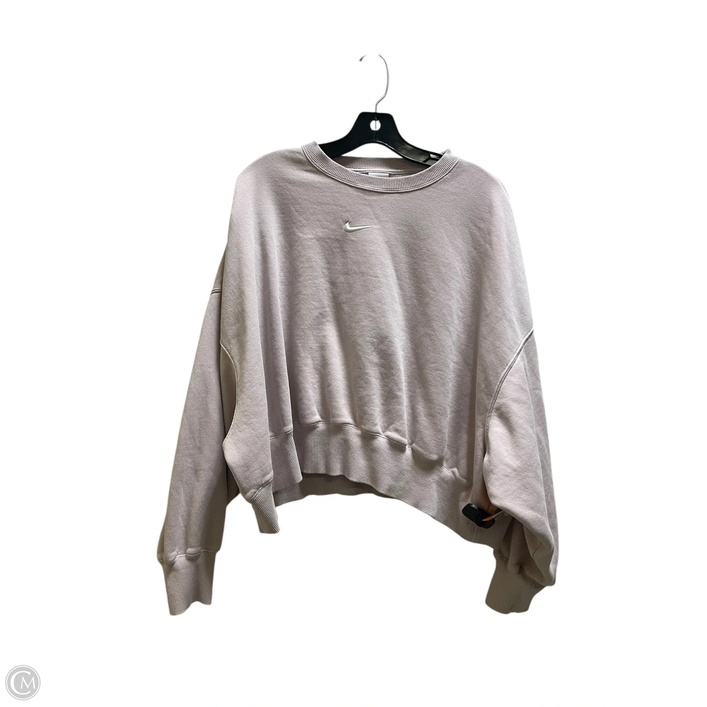 Athletic Sweatshirt Collar By Nike Apparel In Pink, Size: L