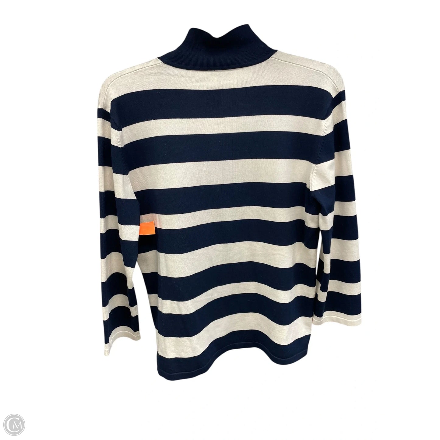 Top Long Sleeve By Lauren By Ralph Lauren In Striped Pattern, Size: L