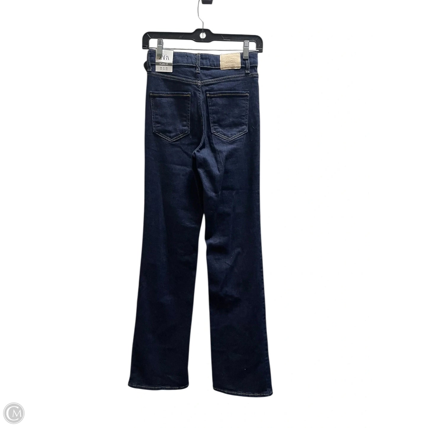 Jeans Straight By Zara In Blue Denim, Size: 0