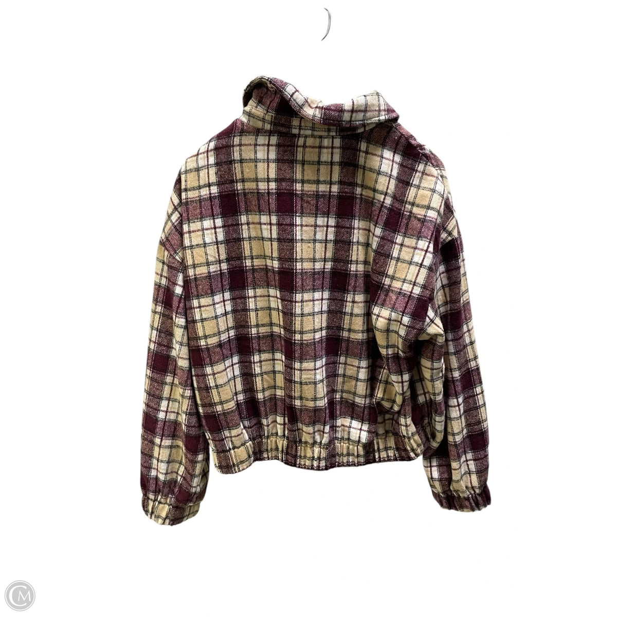 Jacket Fleece By Clothes Mentor In Plaid Pattern, Size: M
