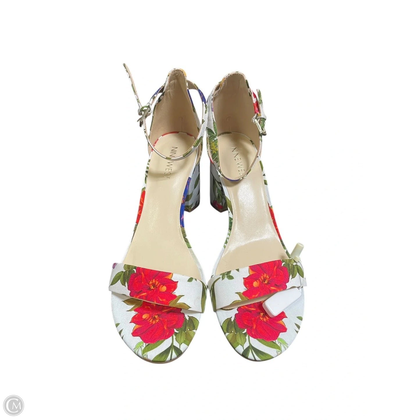 Shoes Heels Block By Nine West In Floral Print, Size: 7.5