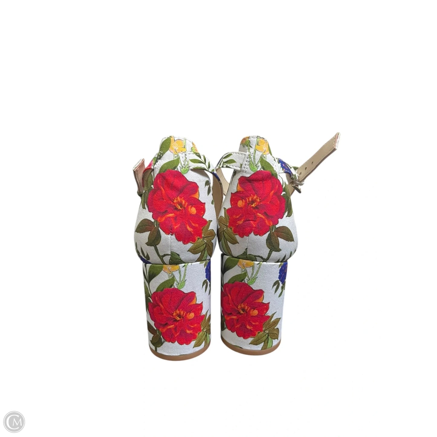 Shoes Heels Block By Nine West In Floral Print, Size: 7.5