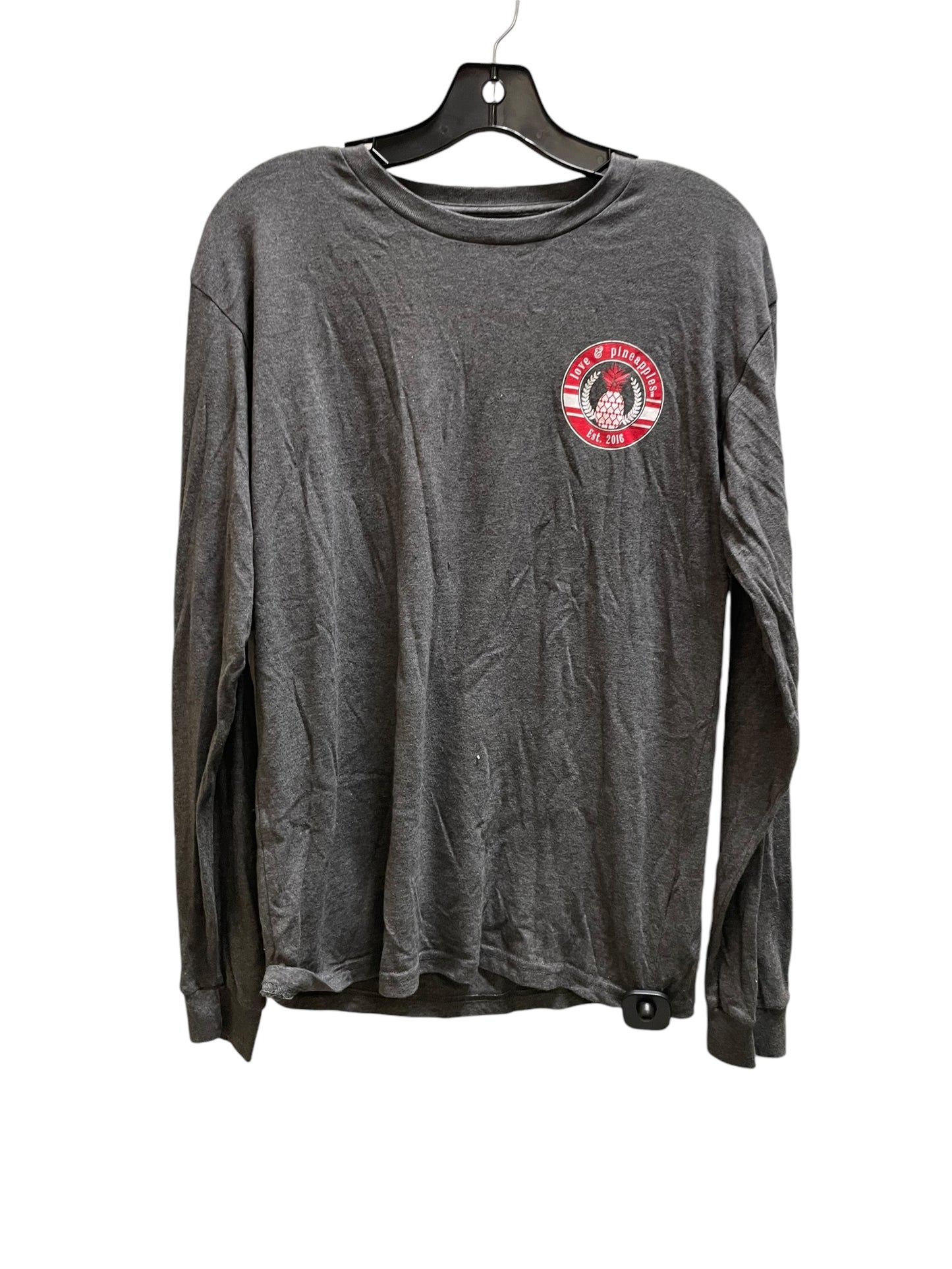 Top Long Sleeve By Clothes Mentor In Grey, Size: M