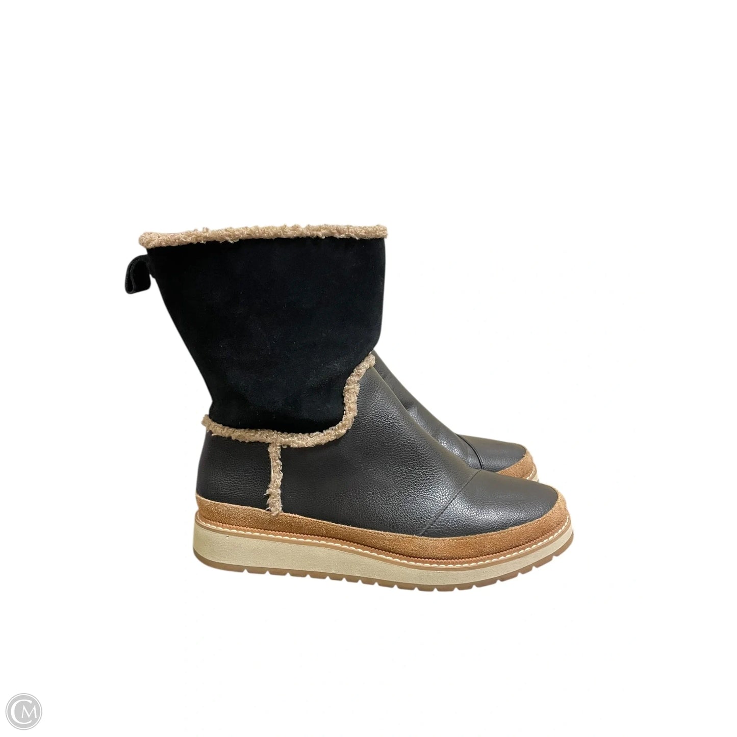 Boots Ankle Flats By Toms In Black, Size: 8.5