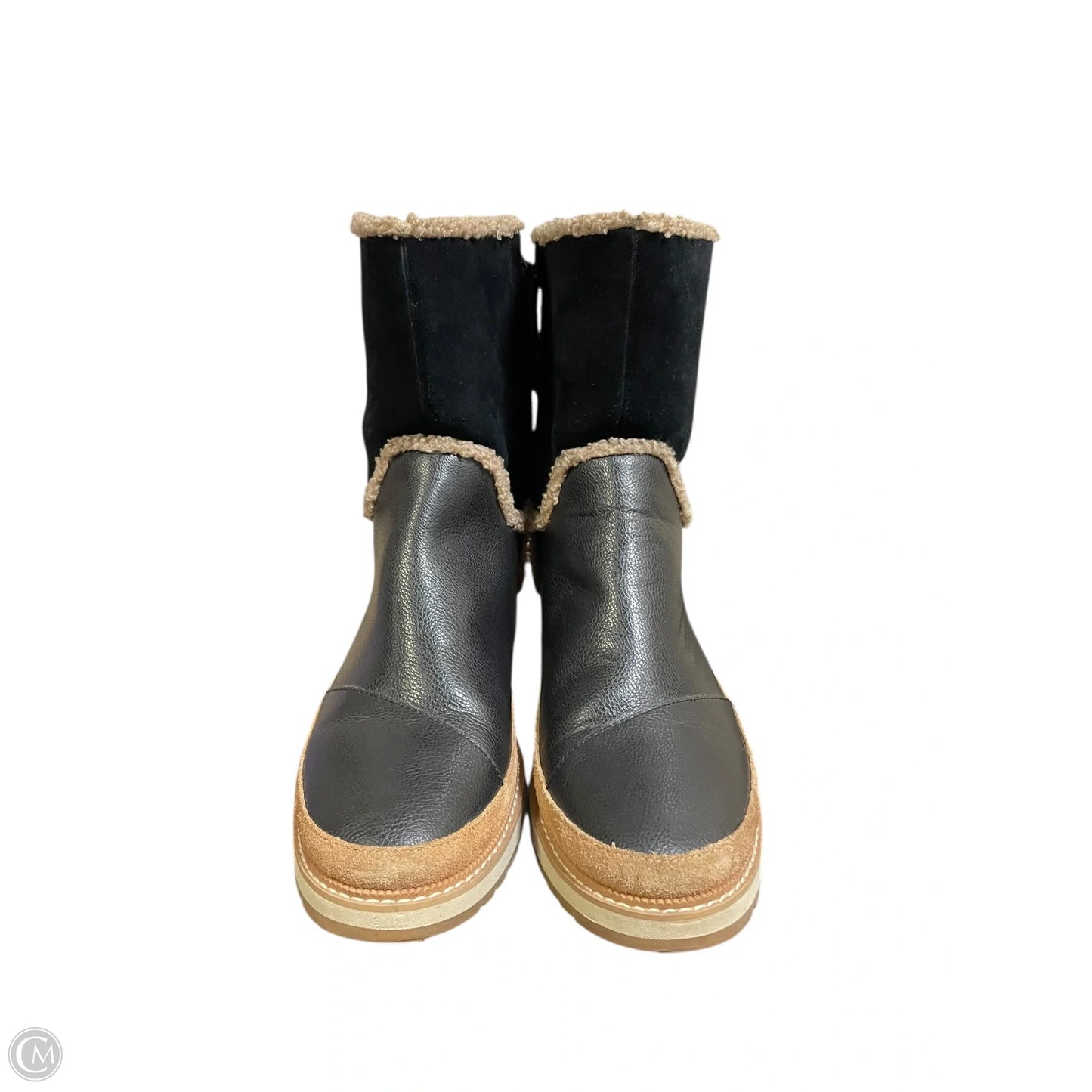 Boots Ankle Flats By Toms In Black, Size: 8.5