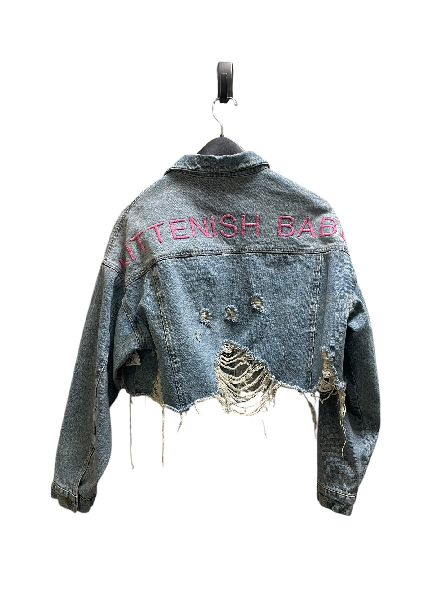 Jacket Denim By Clothes Mentor In Blue Denim, Size: M