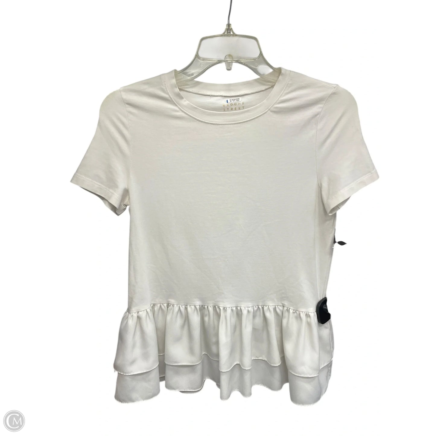 Top Short Sleeve Designer By Kate Spade In White, Size: Xs
