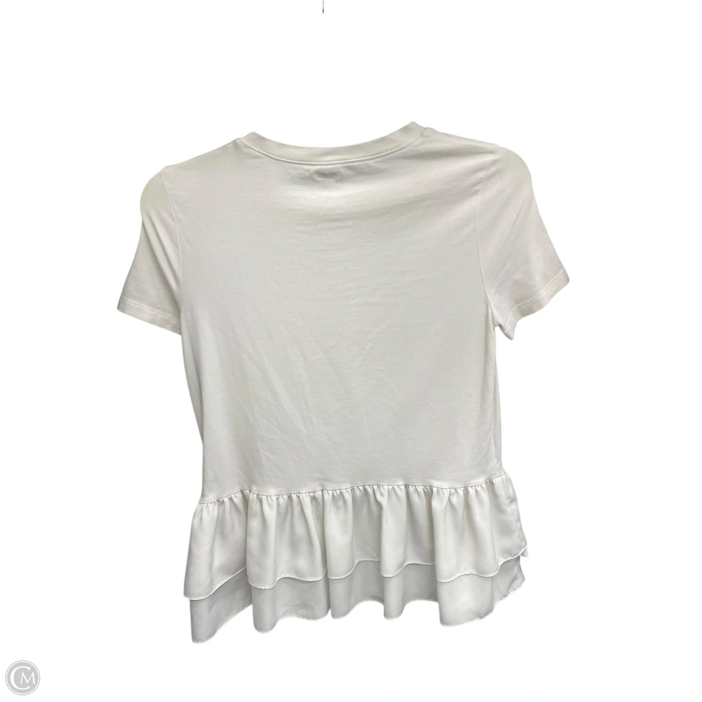Top Short Sleeve Designer By Kate Spade In White, Size: Xs