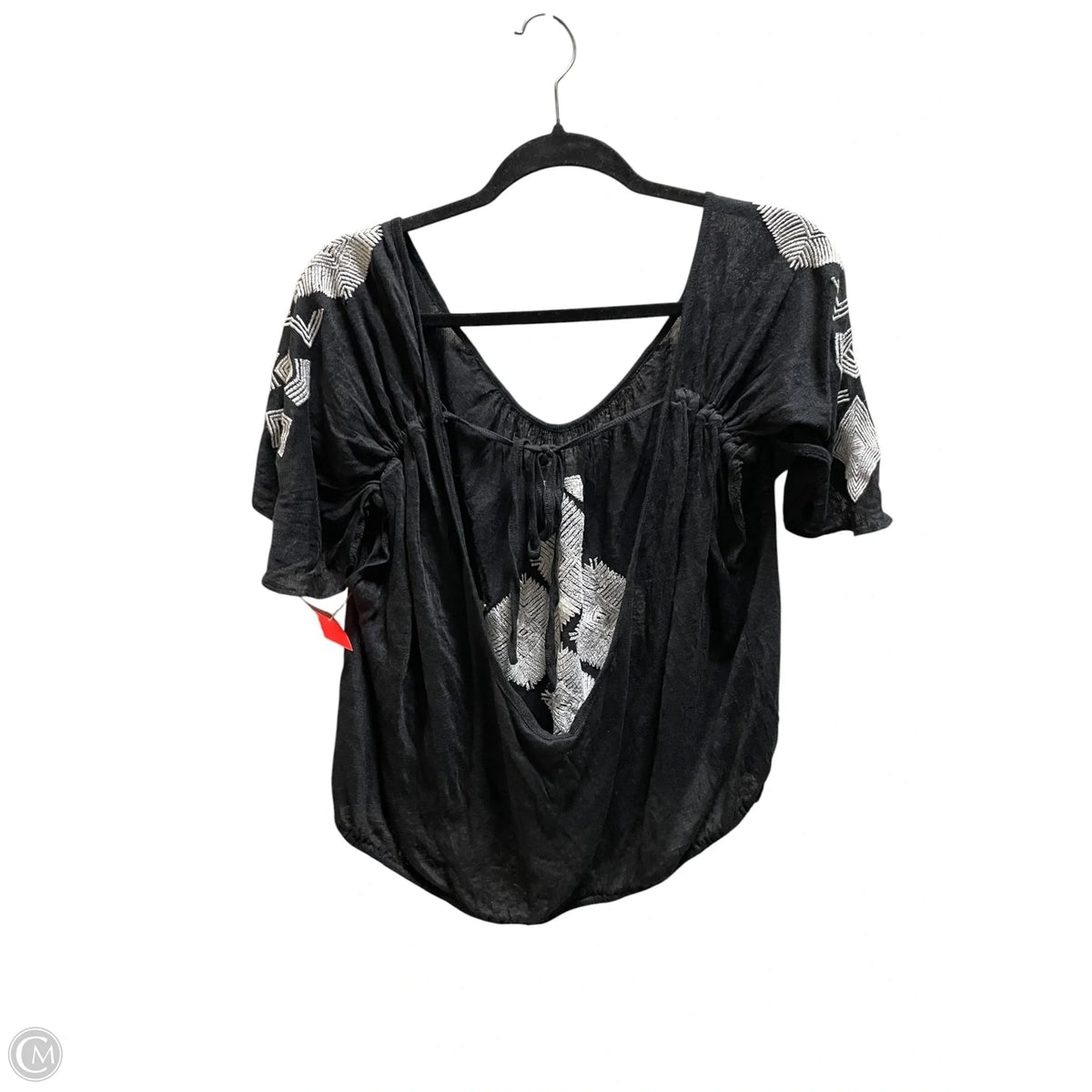 Top Short Sleeve By Free People In Black, Size: M