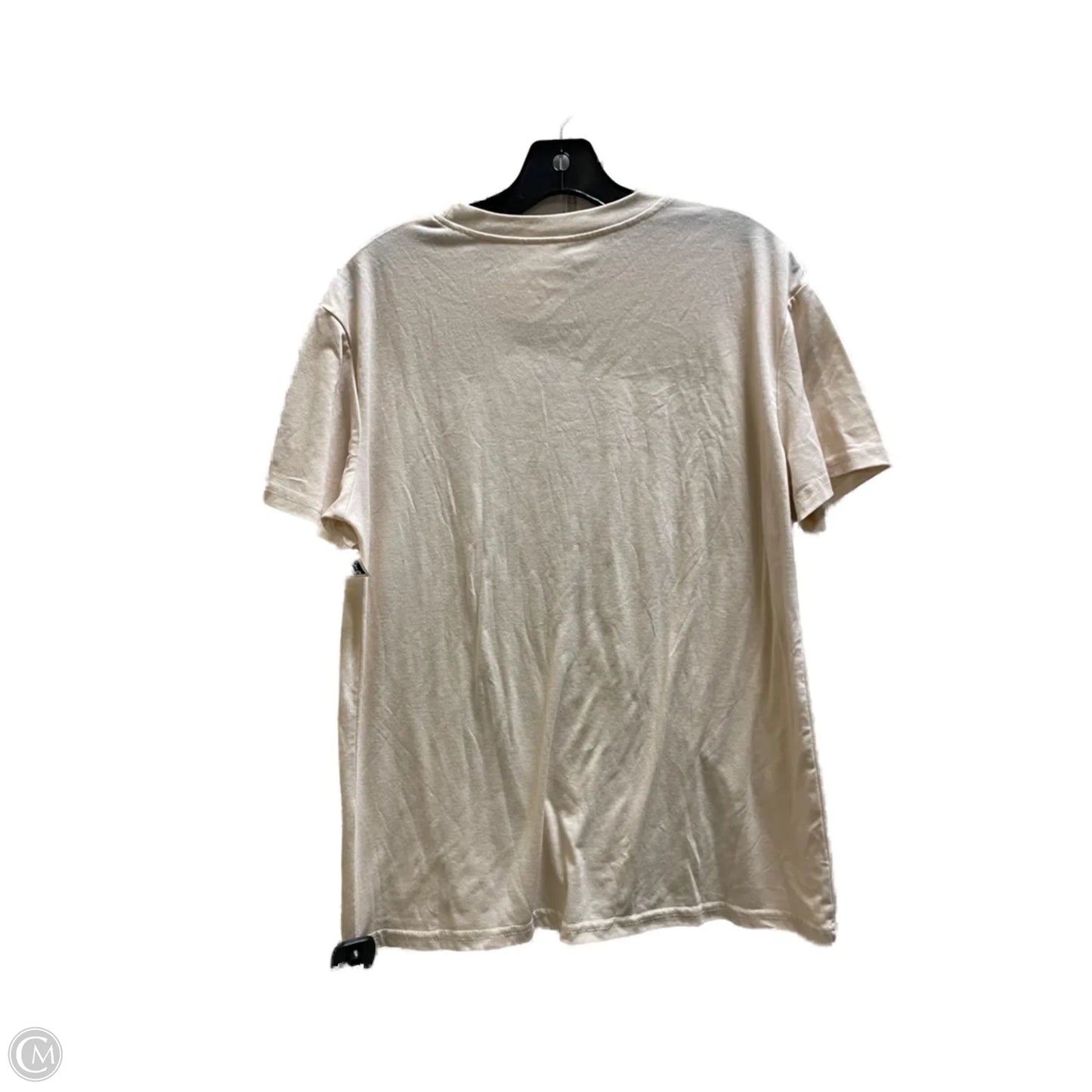 Top Short Sleeve By Clothes Mentor In Tan, Size: L