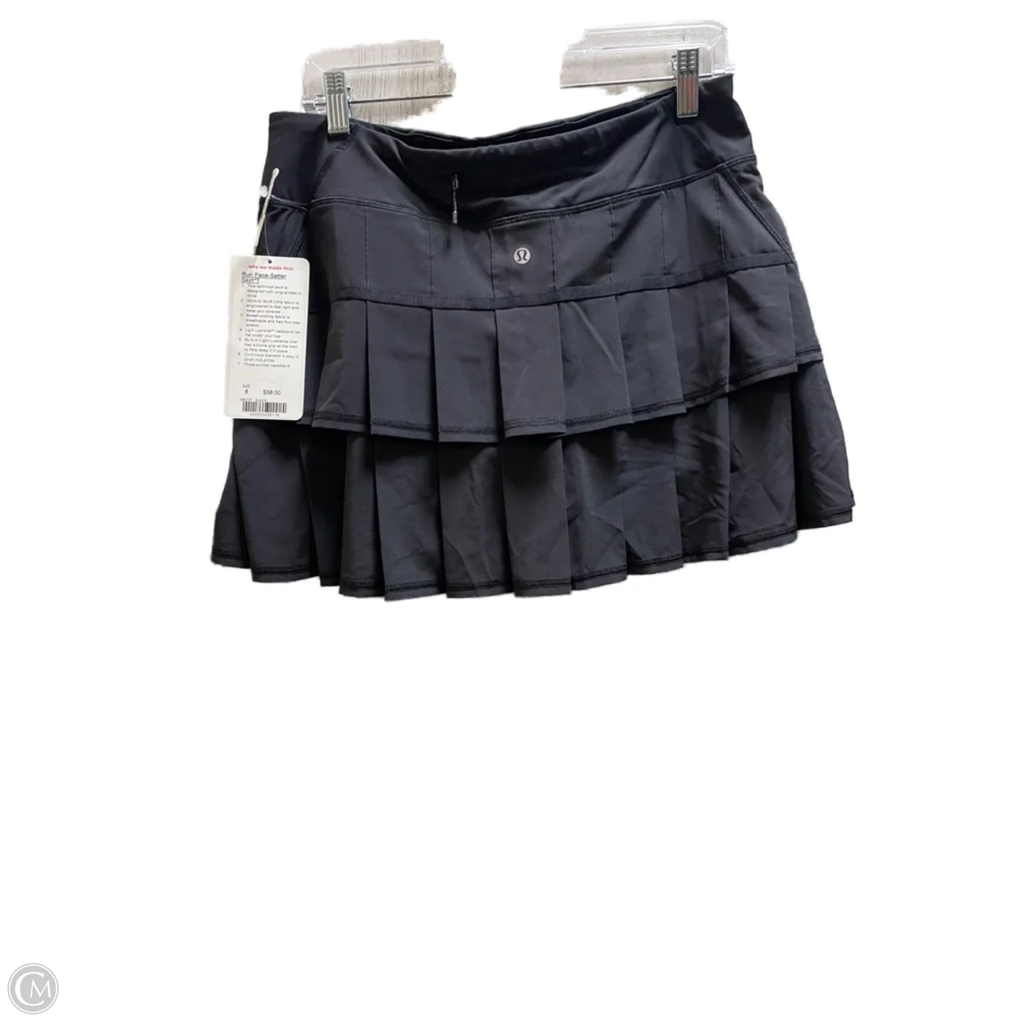 Athletic Skirt By Lululemon In Black, Size: 8