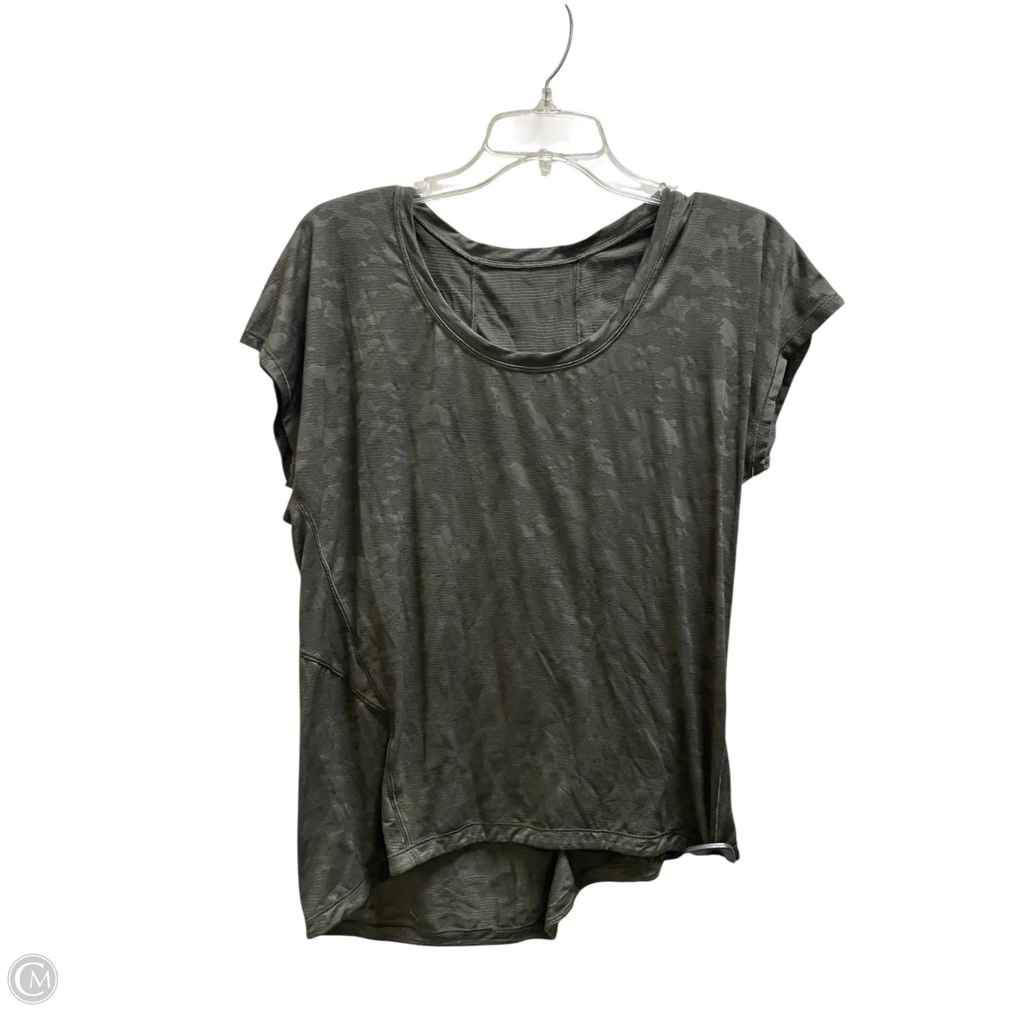 Athletic Top Short Sleeve By Lululemon In Green, Size: 4