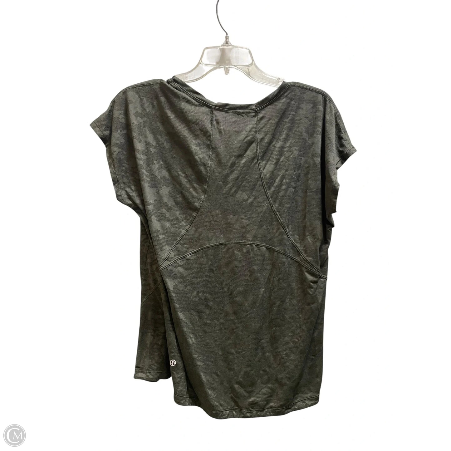 Athletic Top Short Sleeve By Lululemon In Green, Size: 4
