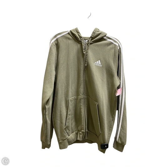 Athletic Jacket By Adidas In Green, Size: M