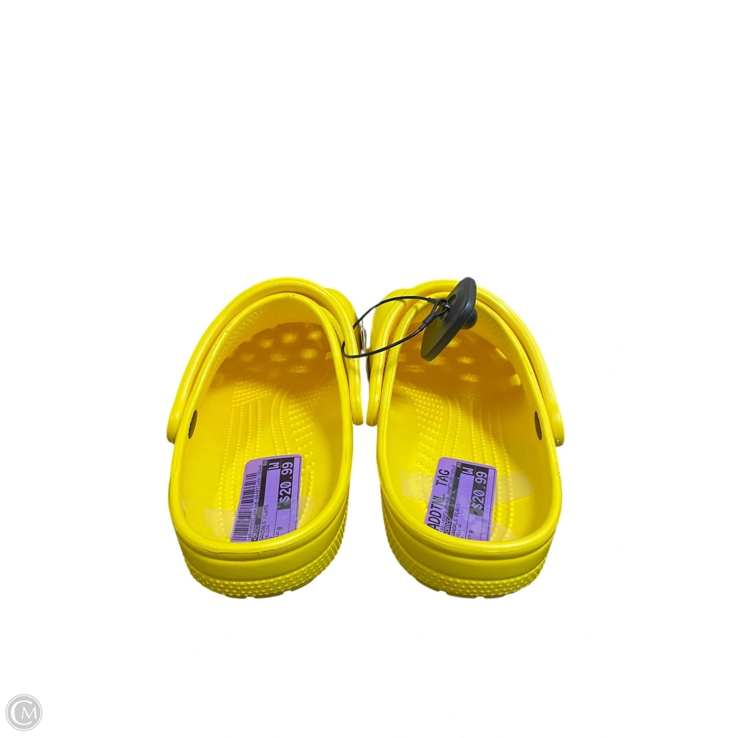 Sandals Flats By Crocs In Yellow, Size: 9