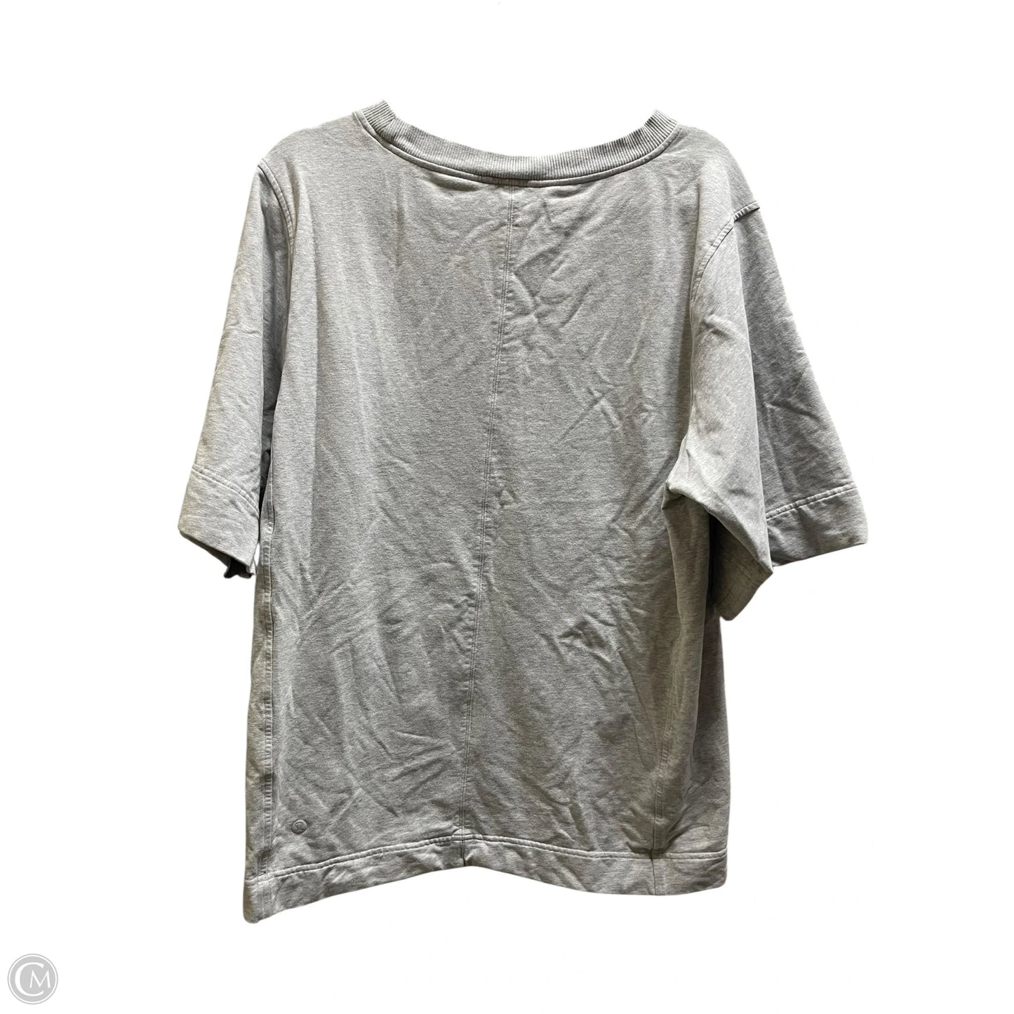 Top Short Sleeve By Lululemon In Grey, Size: M