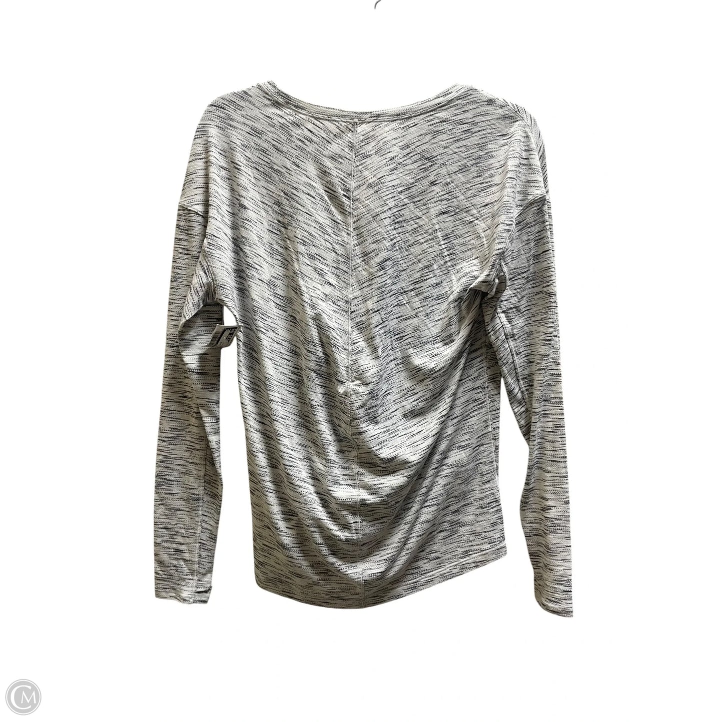 Top Long Sleeve By Lululemon In Black & White, Size: L