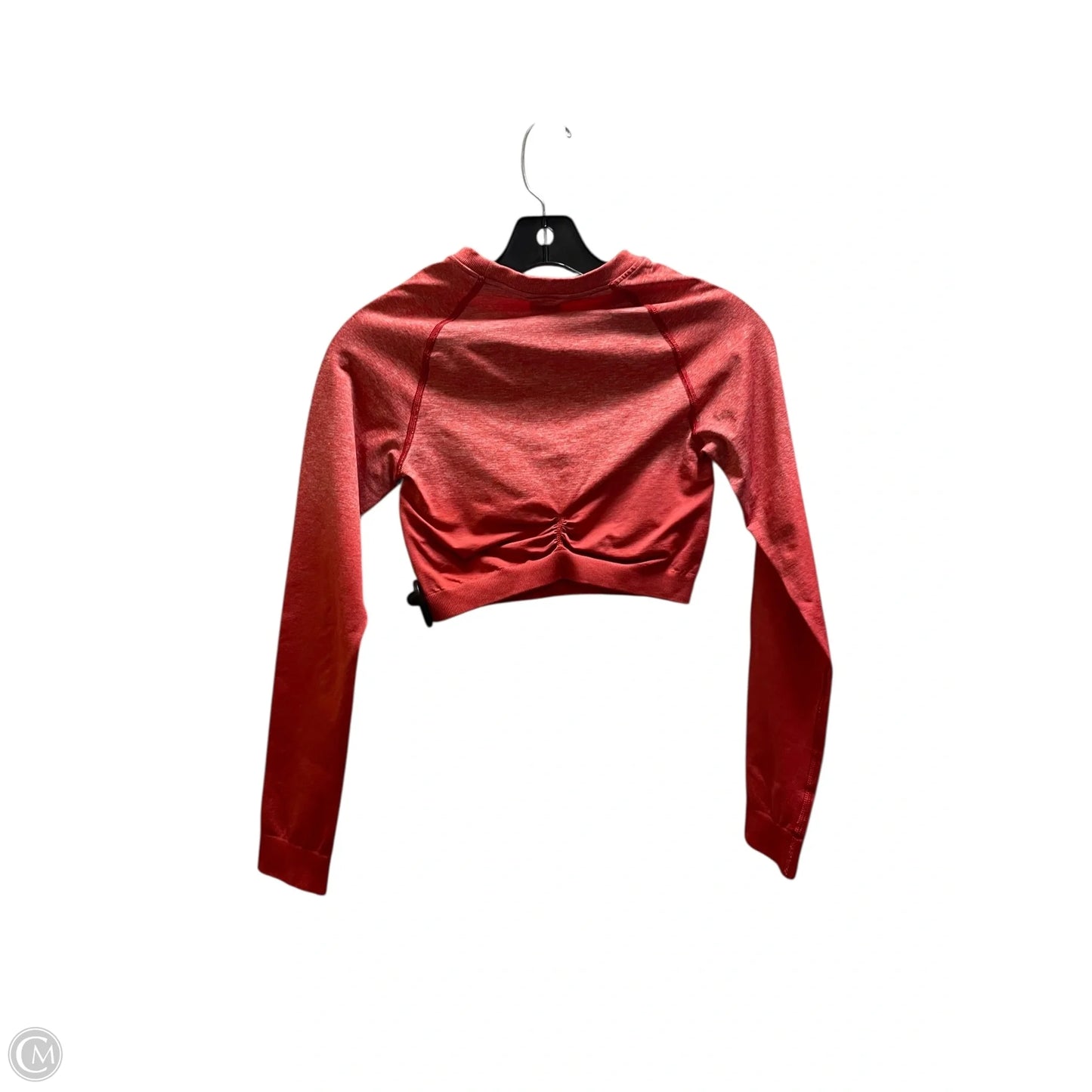 Athletic Top Long Sleeve Crewneck By Gym Shark In Red, Size: S