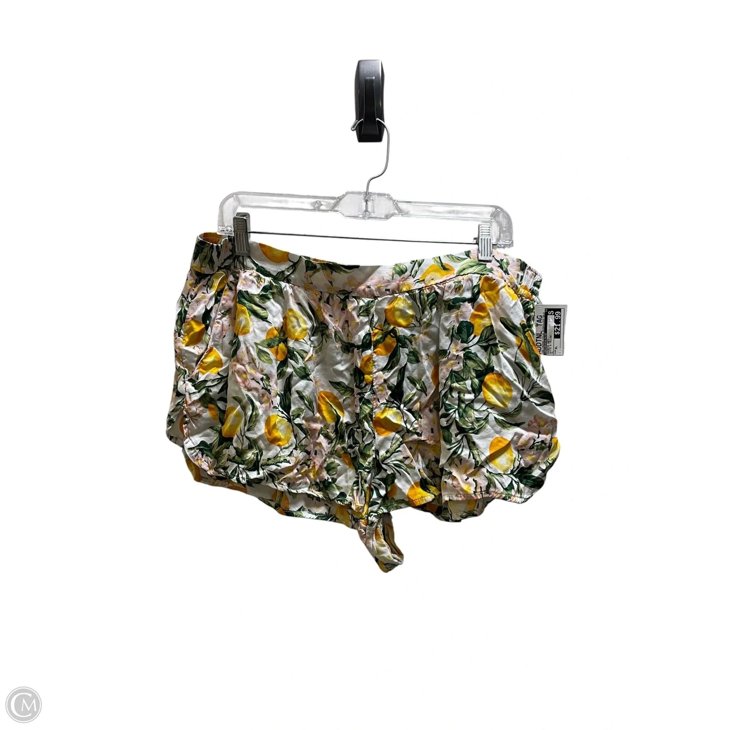 Shorts Set By Anthropologie In White & Yellow, Size: Xl