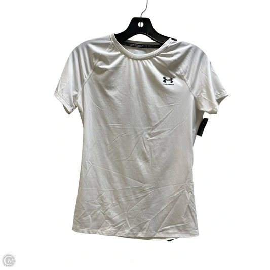 Top Short Sleeve By Under Armour In White, Size: M