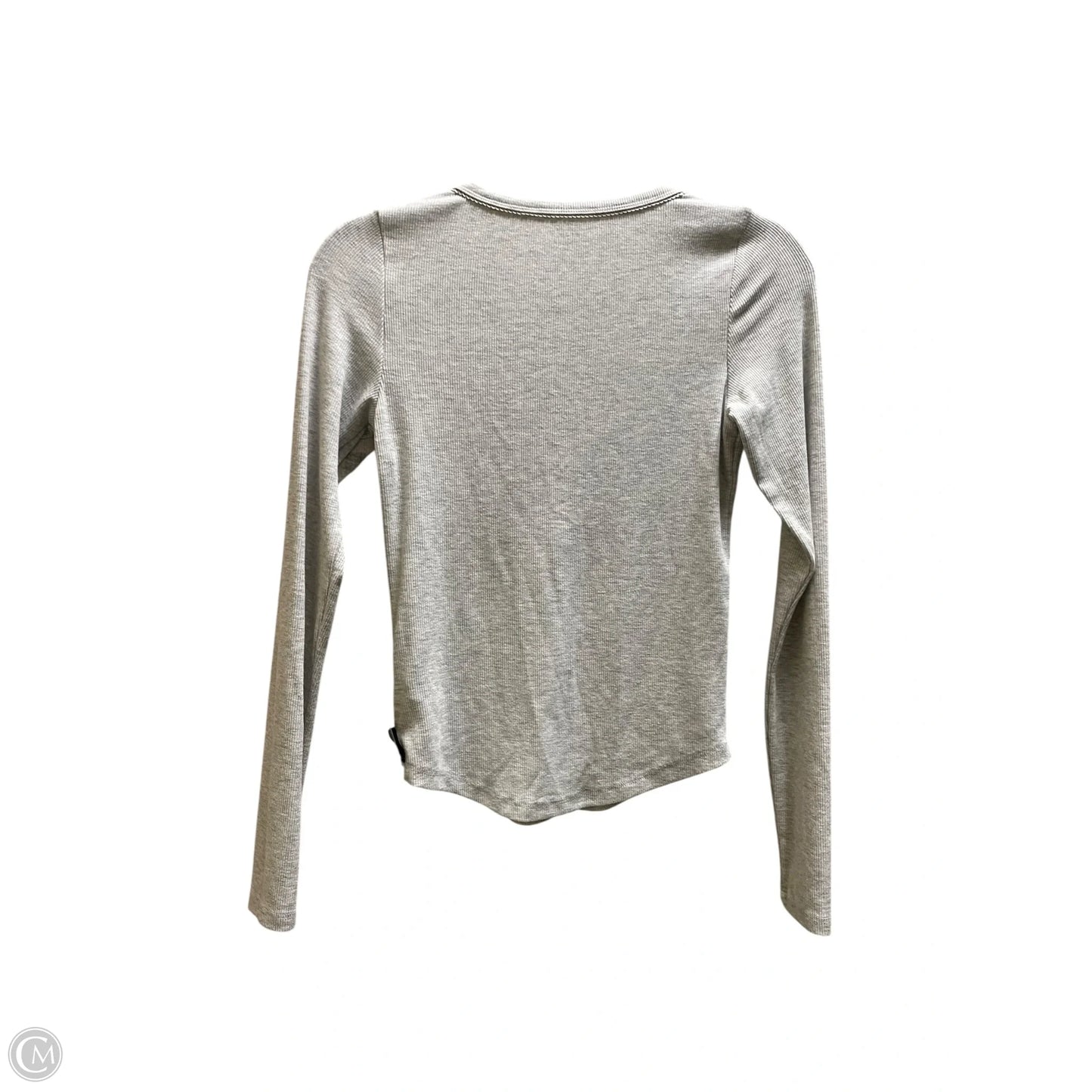 Top Long Sleeve By American Eagle In Grey, Size: S