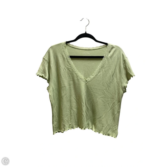 Top Short Sleeve By American Eagle In Green, Size: S