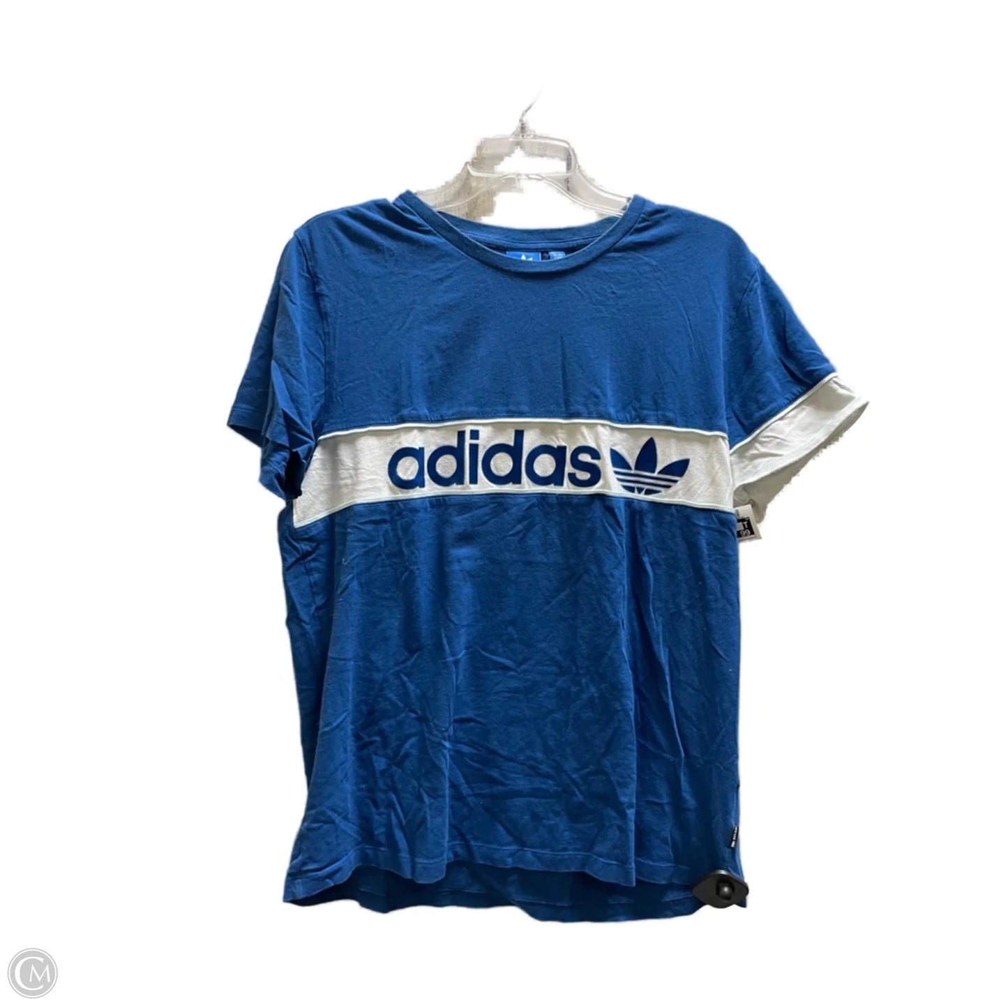 Top Short Sleeve By Adidas In Blue, Size: M