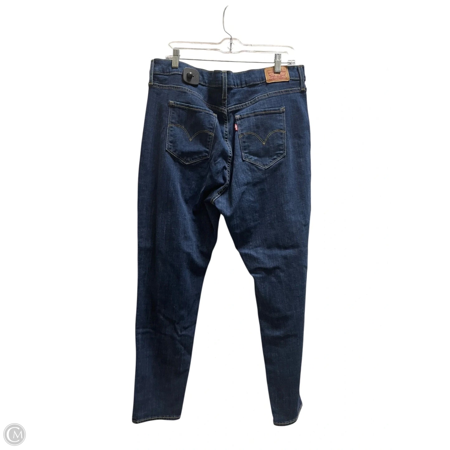Jeans Straight By Levis In Blue Denim, Size: 18