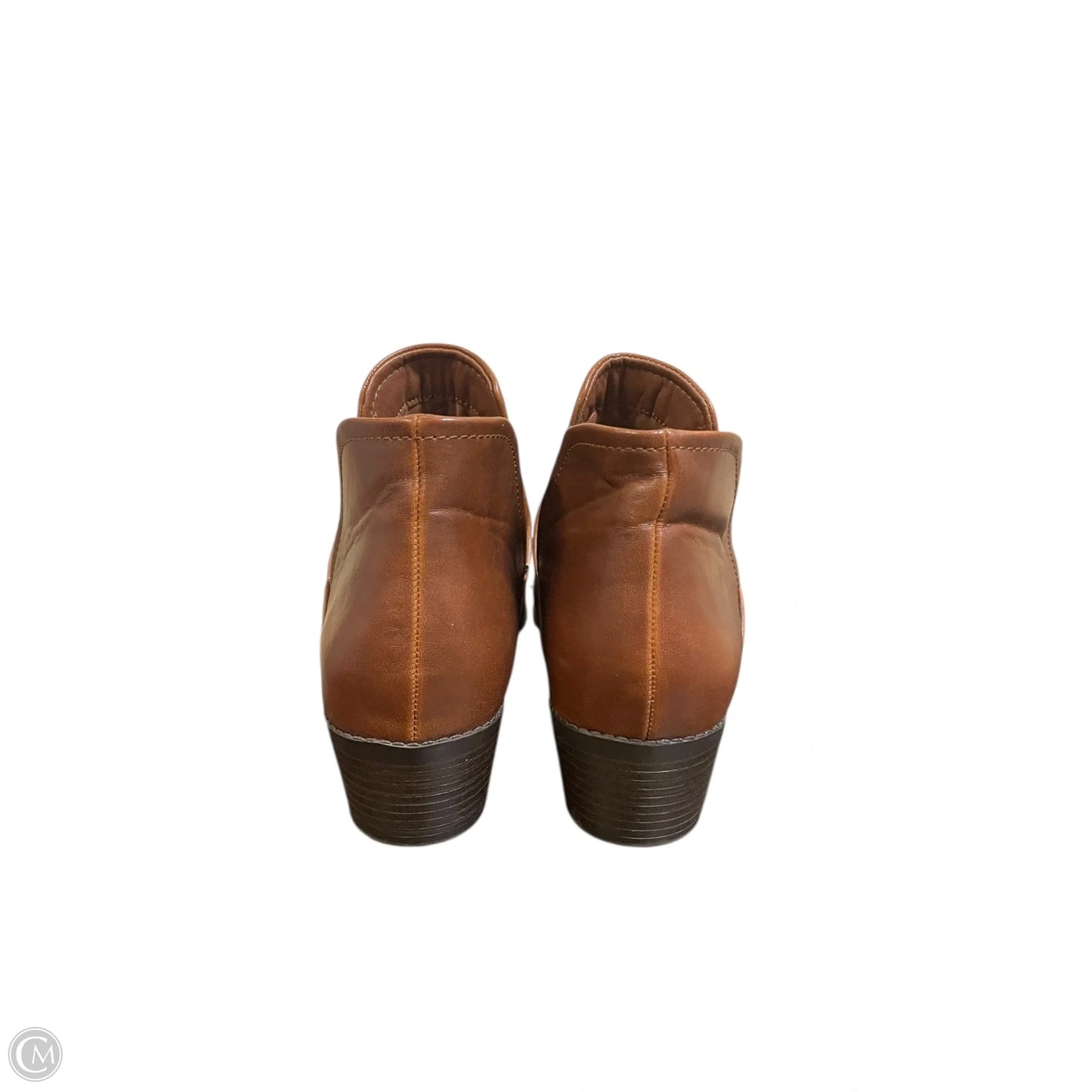 Boots Ankle Heels By Candies In Brown, Size: 9.5