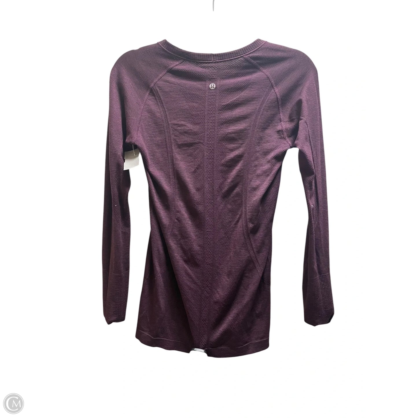 Athletic Top Long Sleeve Crewneck By Lululemon In Purple, Size: 8
