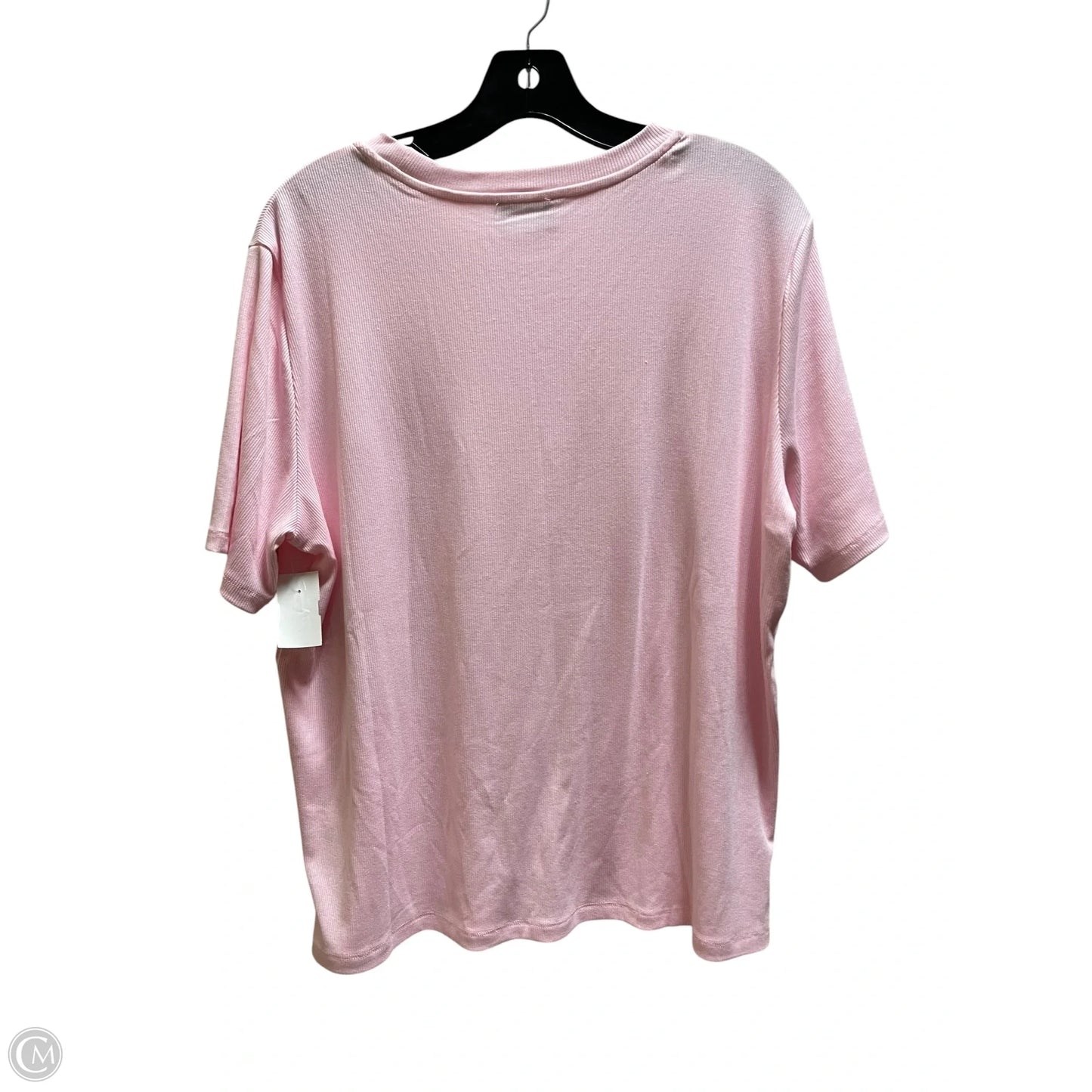 Top Short Sleeve By White Fox In Pink, Size: Xl