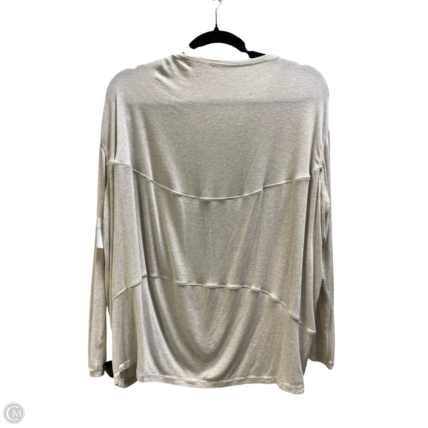 Top Long Sleeve By Lululemon In Cream, Size: L