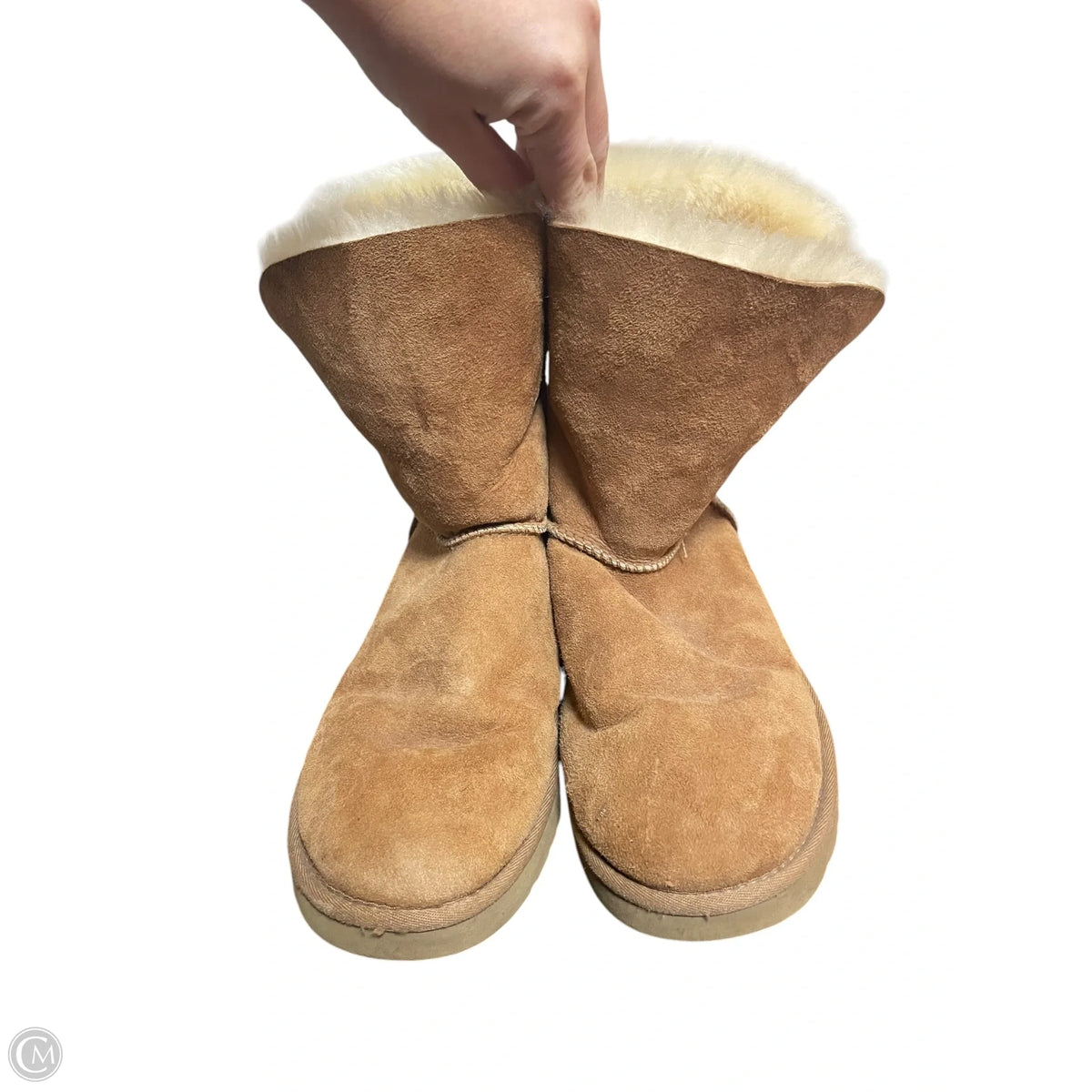 Boots Designer By Ugg In Brown, Size: 11