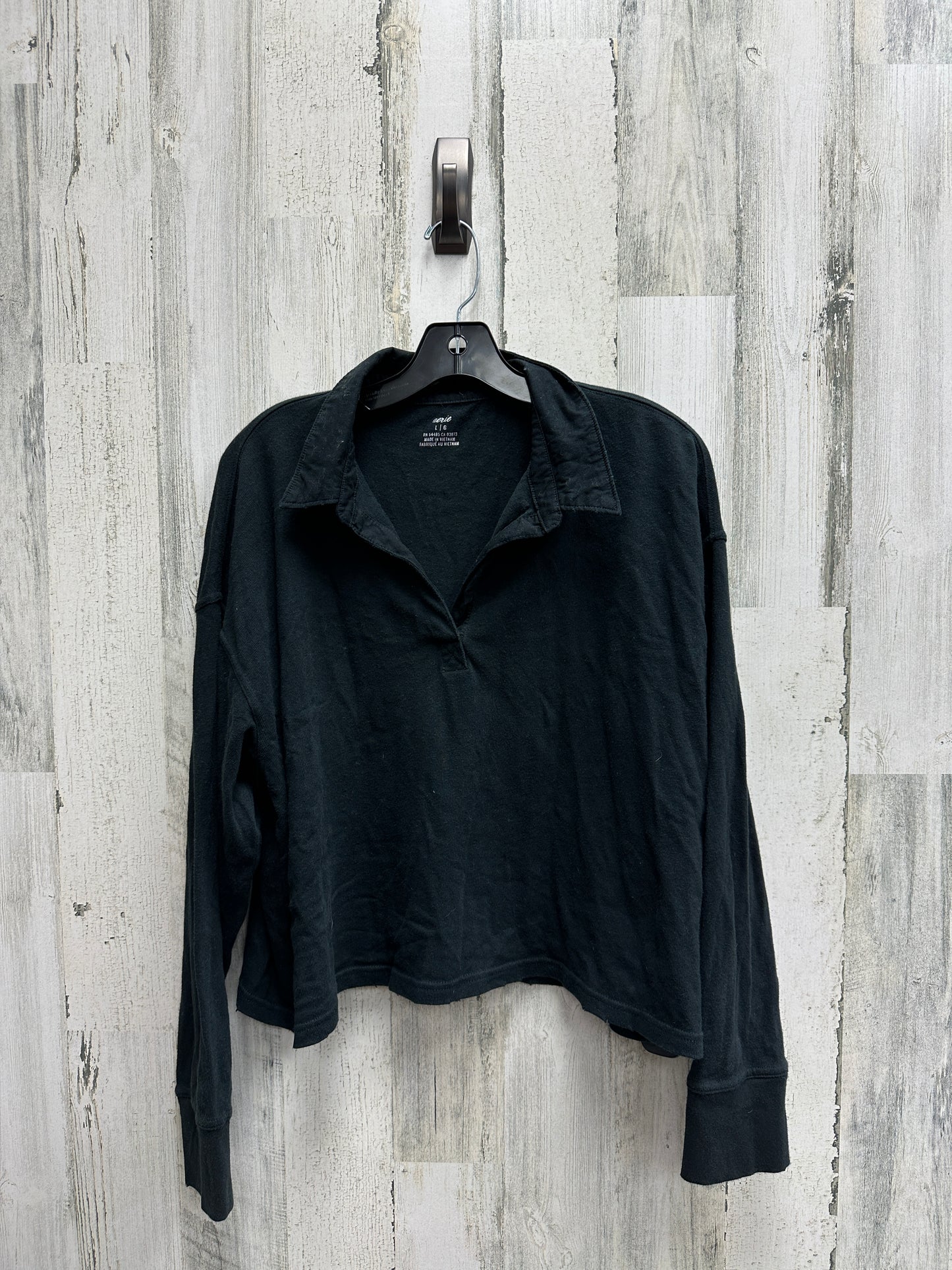 Top Long Sleeve Basic By Aerie Size: L