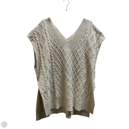 Vest Sweater By Le Lis In Tan, Size: L